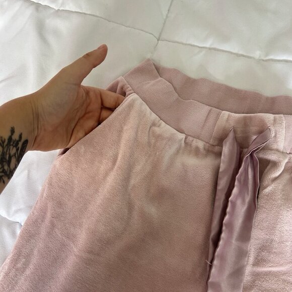 Victoria's Secret VS Velour Long Sleeve Tulip Back Top Bottoms Womens Medium - Picture 8 of 12